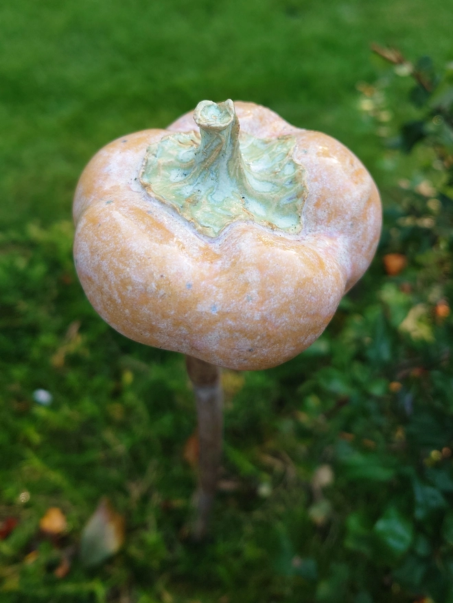 Pumpkin cane topper home decor
