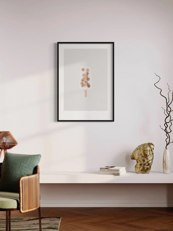 One Pence Coin Ice Lolly Giclée Print