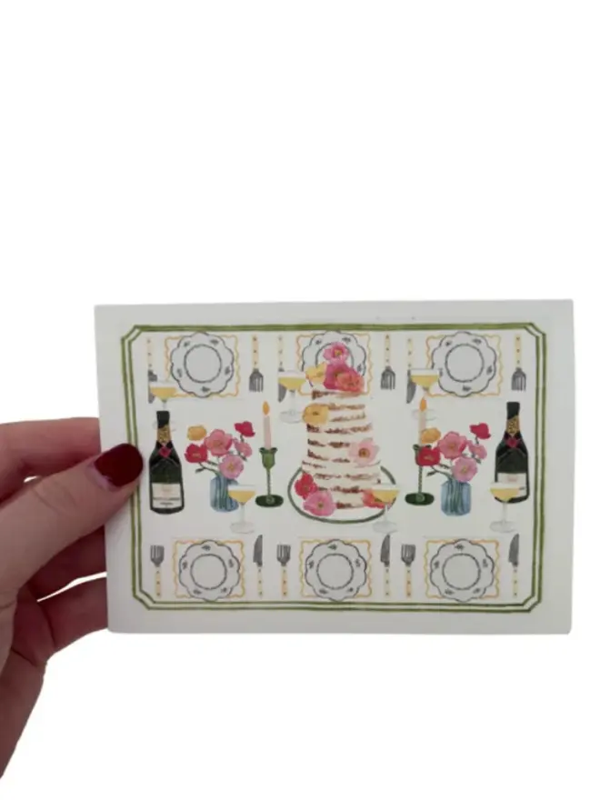 Wedding Day Green Greeting Card