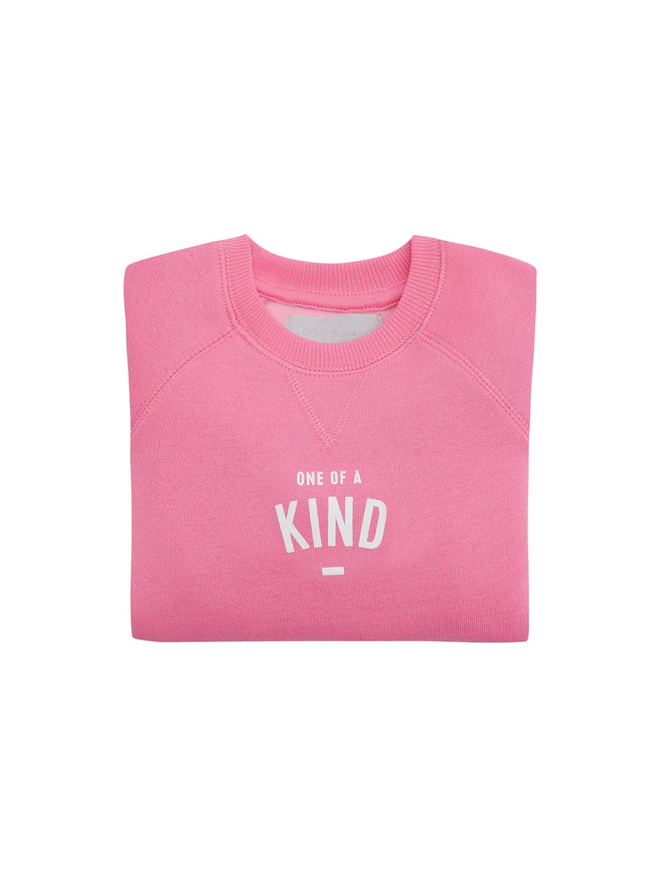 one of a kind pink sweatshirt