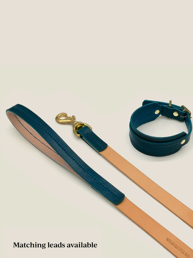 Blue Sighthound Collar And Lead