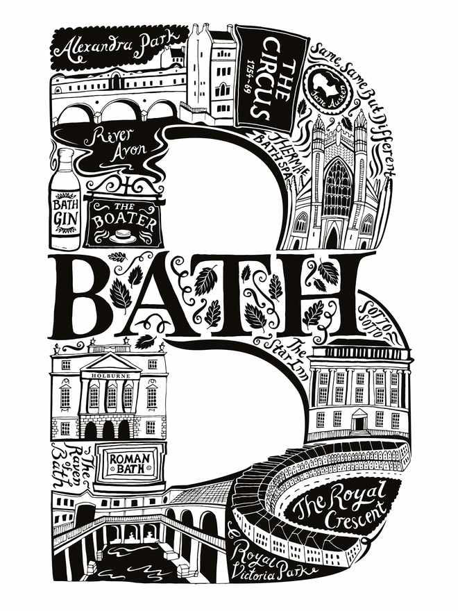 Bath letter B print