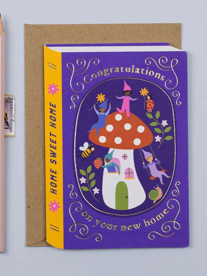 'Congratulations On Your New Home' Mushroom Home Card