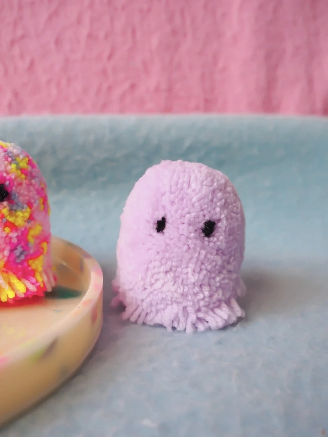 Ghost Pom Pom Desk Buddy