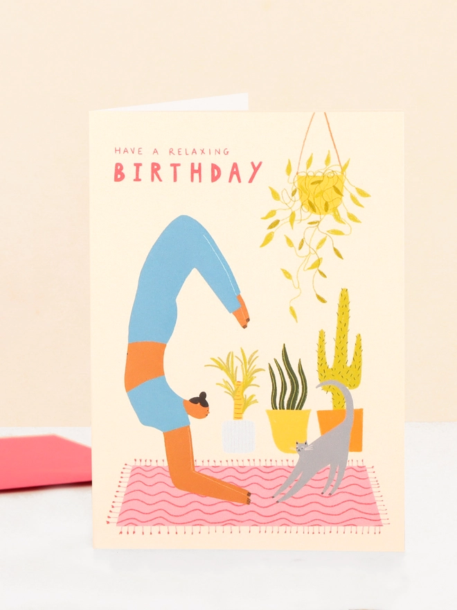 'Have A Relaxing Birthday' Yoga Birthday Card