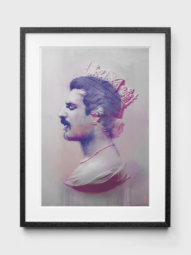 Freddie Mercury Pink - Black Frame
