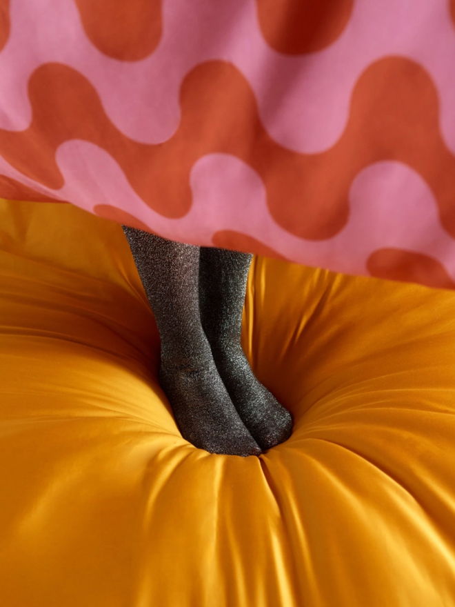 Honey Mustard Fitted Sheet. A deep yellow fitted sheet.