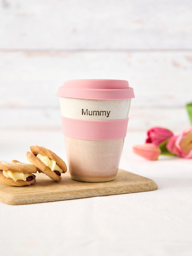 tall mummy personalised ceramic travel mug