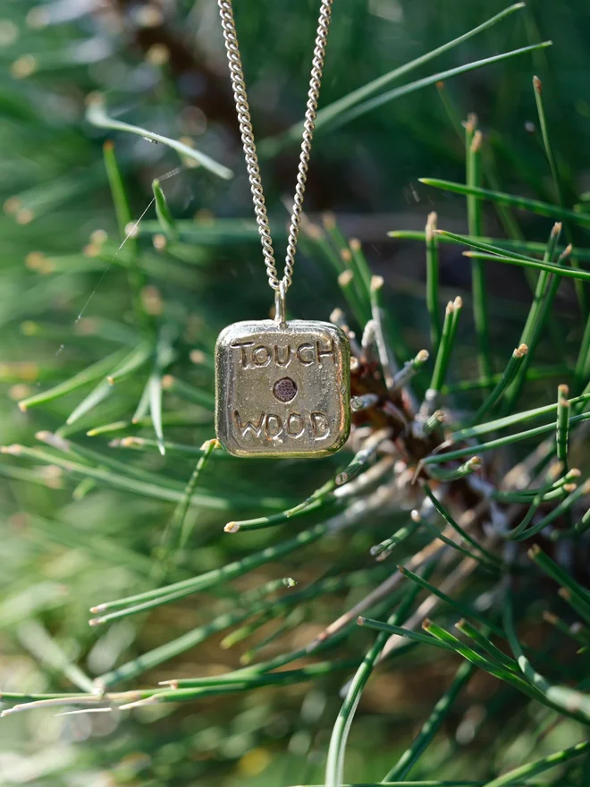 touch wood pipwin pendant necklace