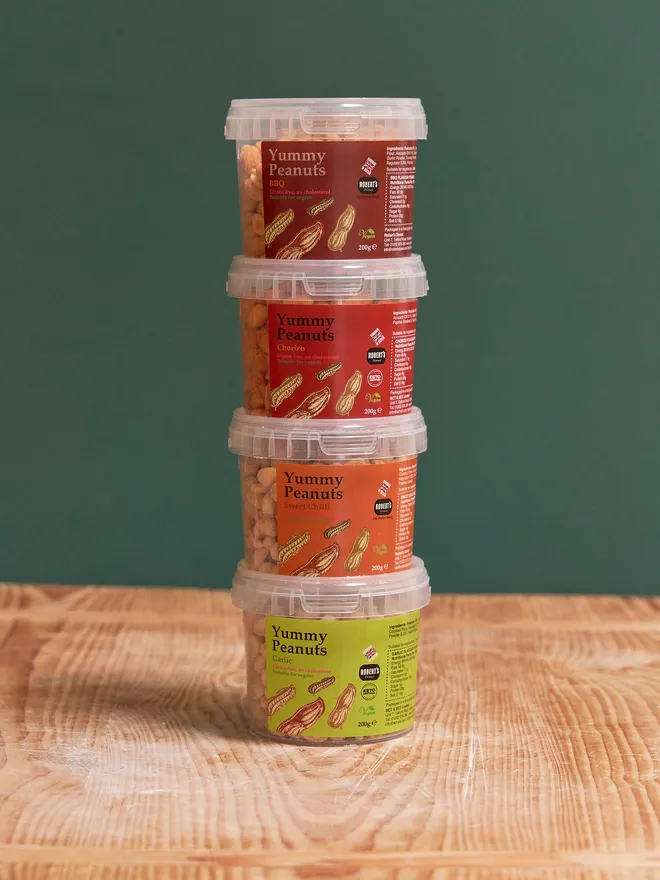 Yummy Peanuts Bundle Pots (Pack Of Four)