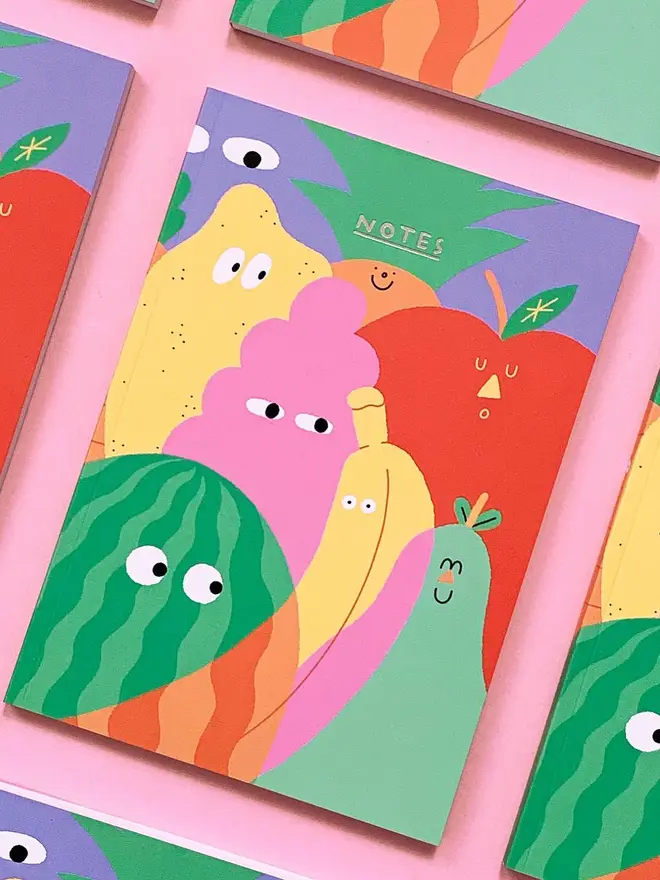 colourful fruit illustrated notebook