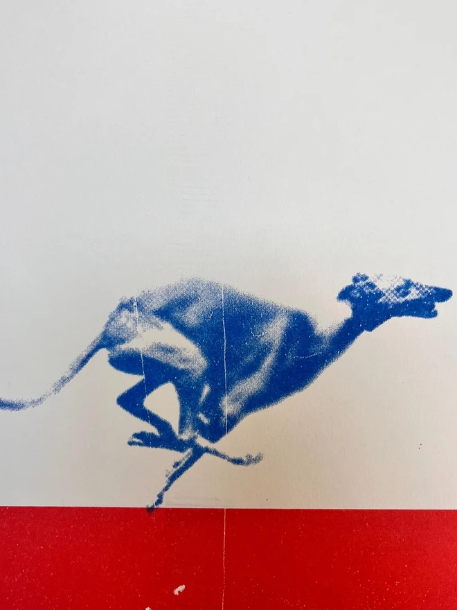 Blur Handmade Risograph Gig Poster,  zoomed in.