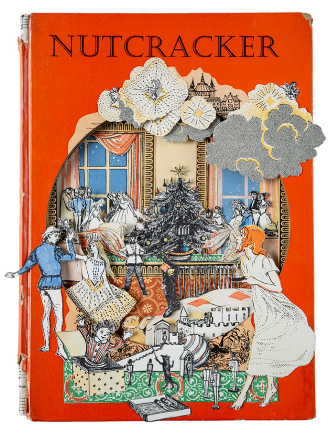 Nutcracker 'Picture Book' print of an original collaged artwork.