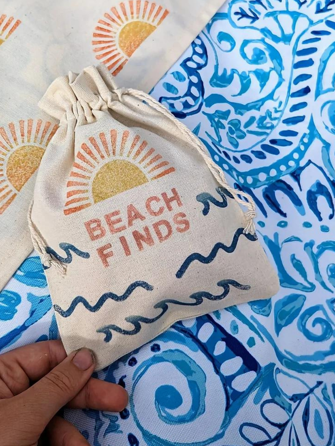 Beach Finds drawstring bag