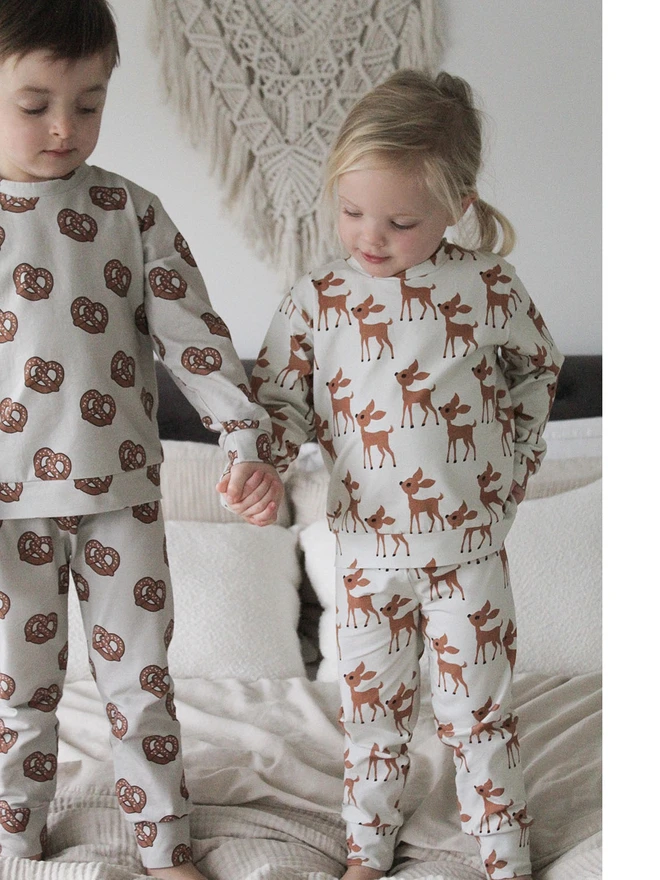 Christmas Baby Reindeer Organic Cotton Pyjamas