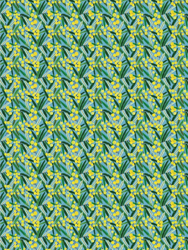 mimosa flower gift wrap