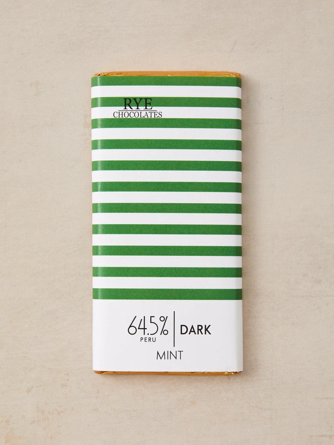 Mint Dark Chocolate Bar - 64.5% Peruvian