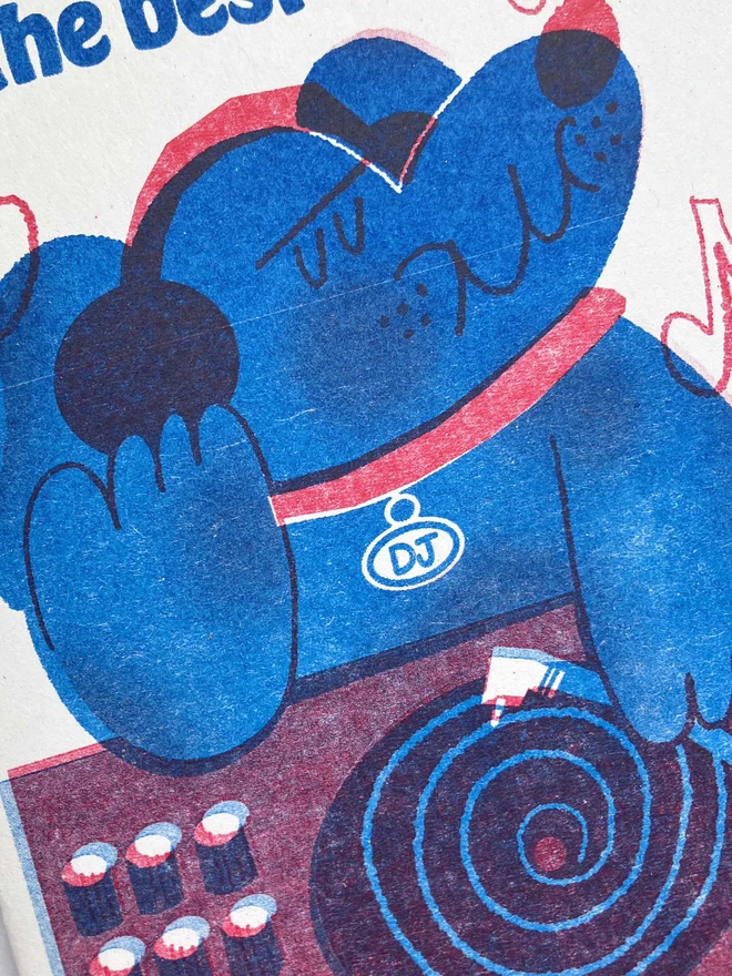 'For the record you're the best dad!' A6 Riso Greetings Card