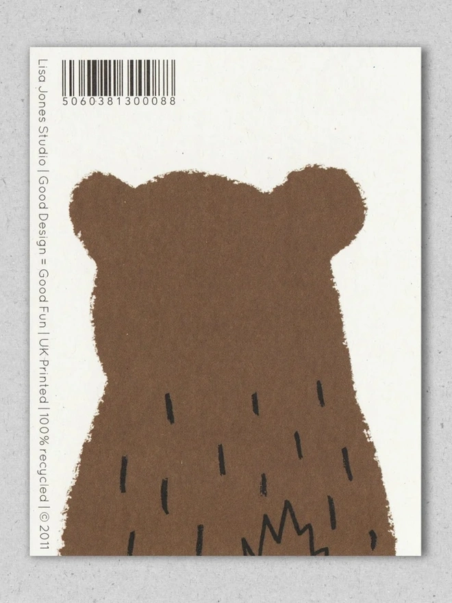 Butty Bear Card