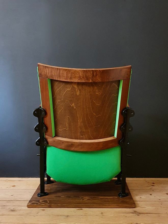 neon green vintage cinema seat