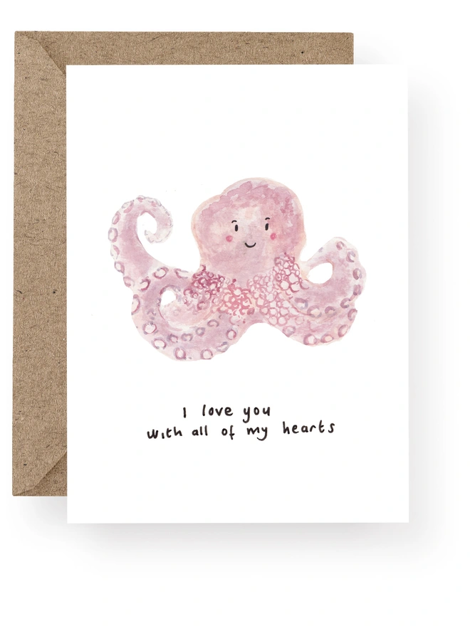 Octopus Love Valentine's Day Card 