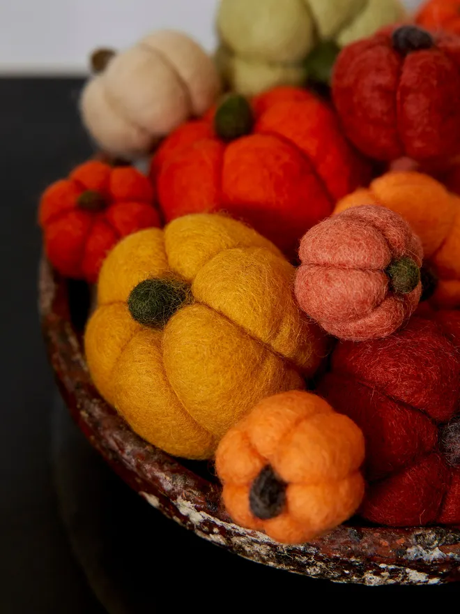 Felt Halloween pumpkin decorations