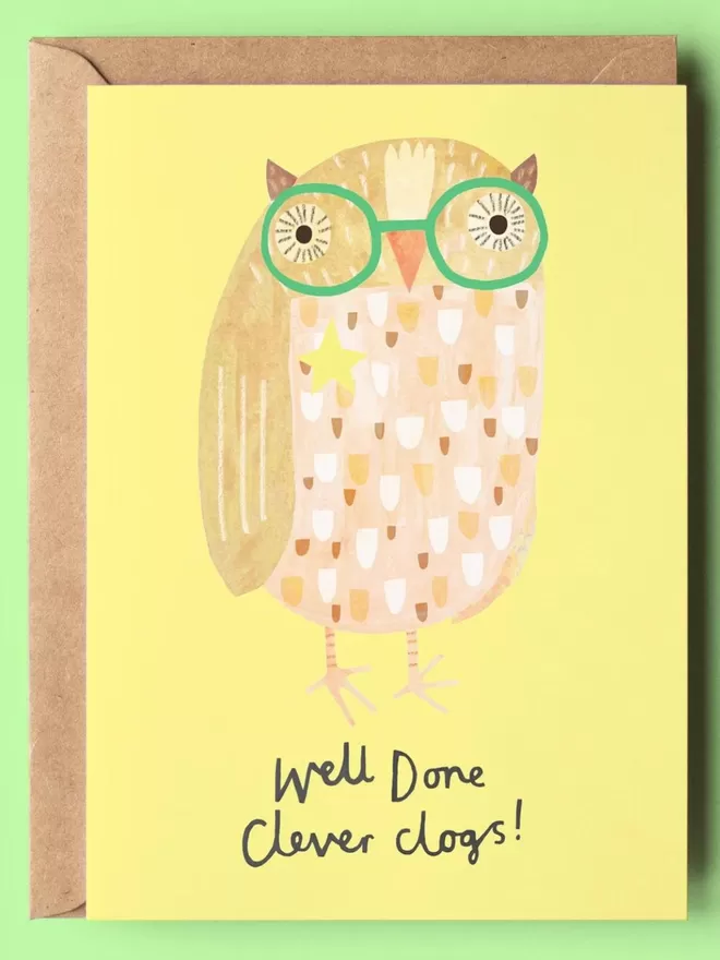 Clever Clogs Owl Card