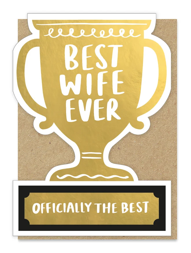 best wife gold trophy