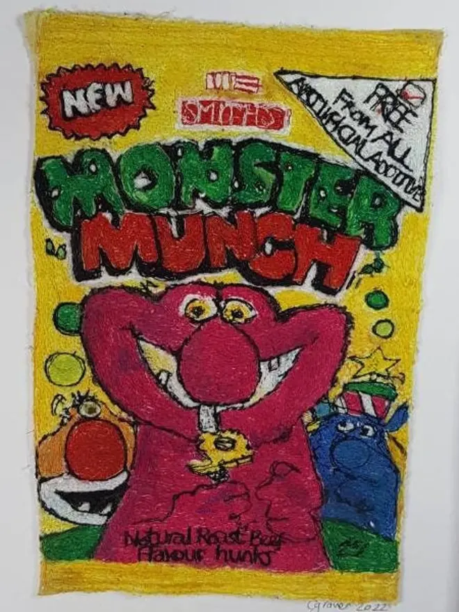 Monster Munch Roast Beef Embroidery Wall Art