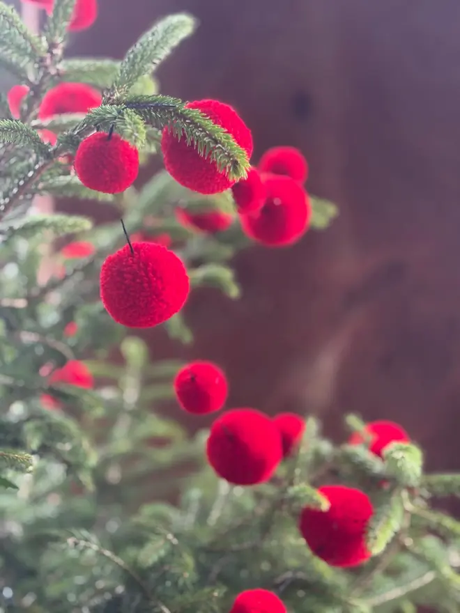 red pom pom garland 