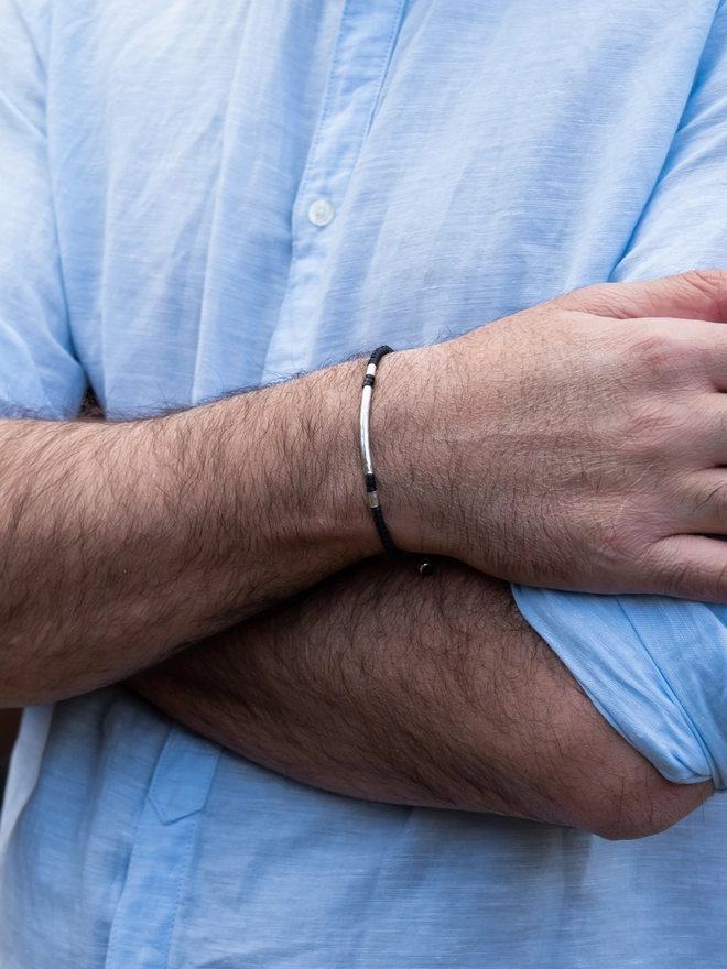 silver bracelet for man