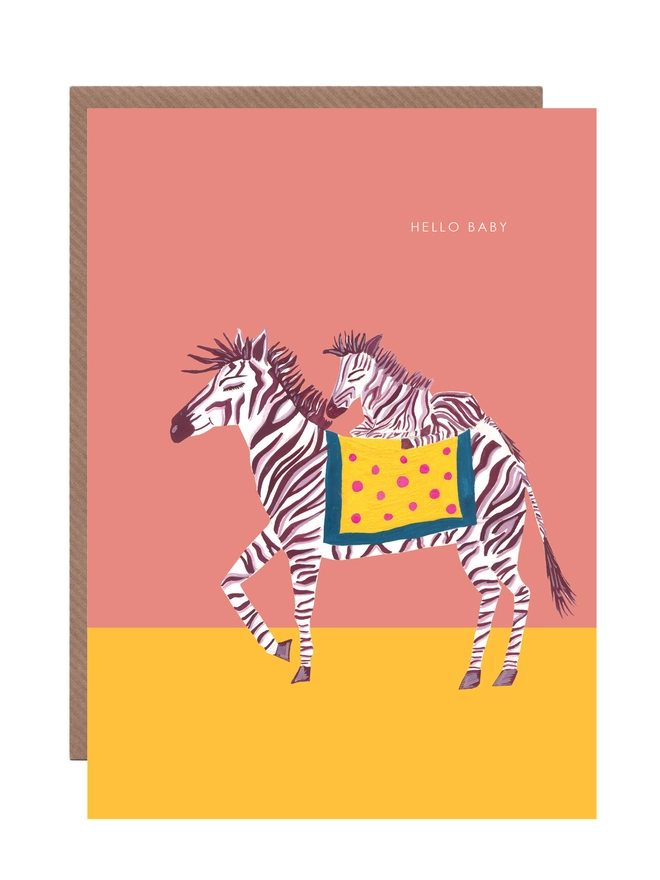 zebra new baby card