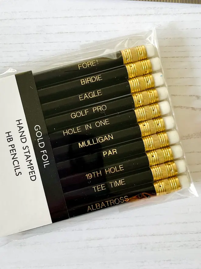 Golf Inspired Pencils (Set Of 10)