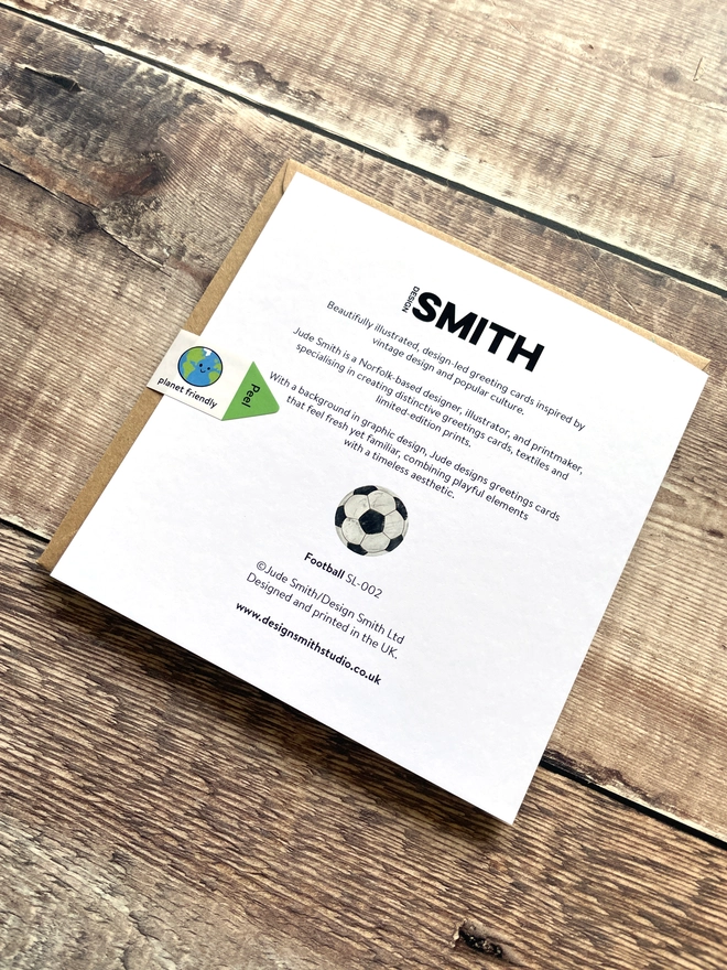 card back