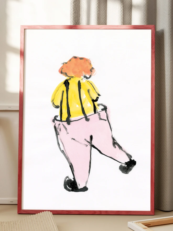 Clown print A1 framed