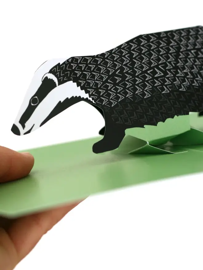 3d badger pop out card