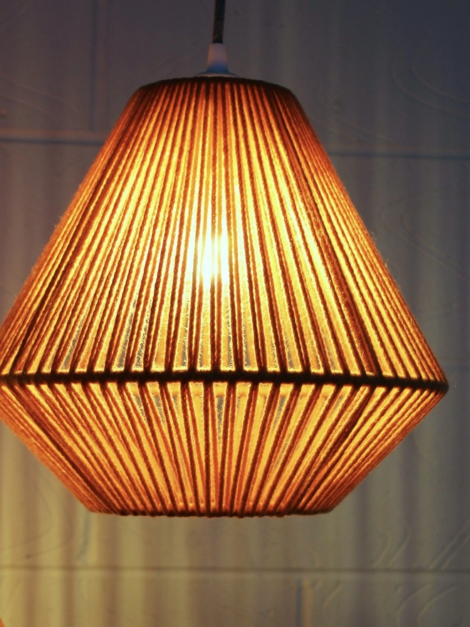 XS Geometric Lampshade Orange