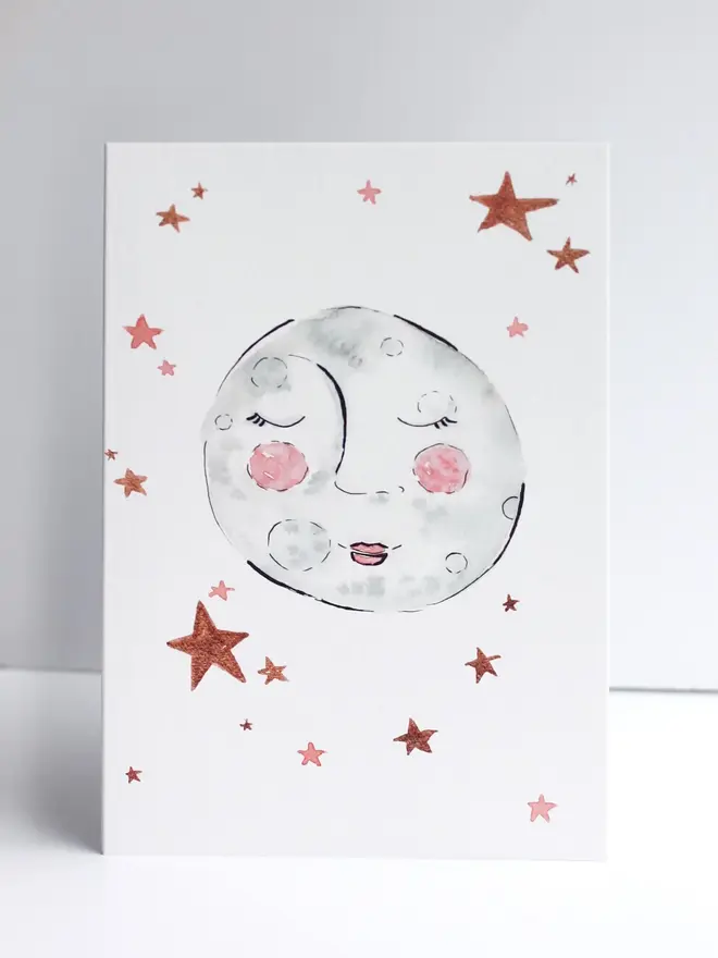 Celestial Moon Greeting Card 
