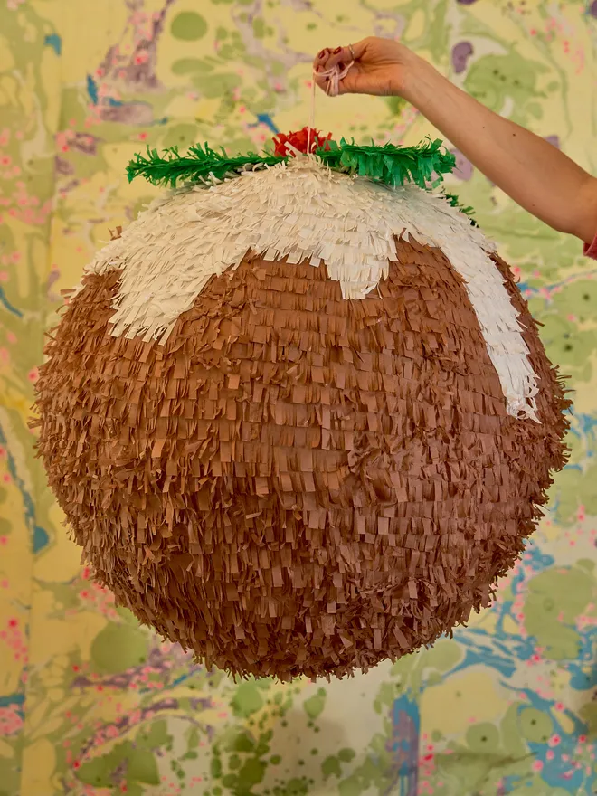 Christmas pudding pinata
