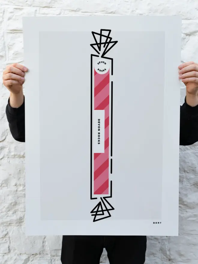 Devon Rocks art print by British artist Bert Fowler
