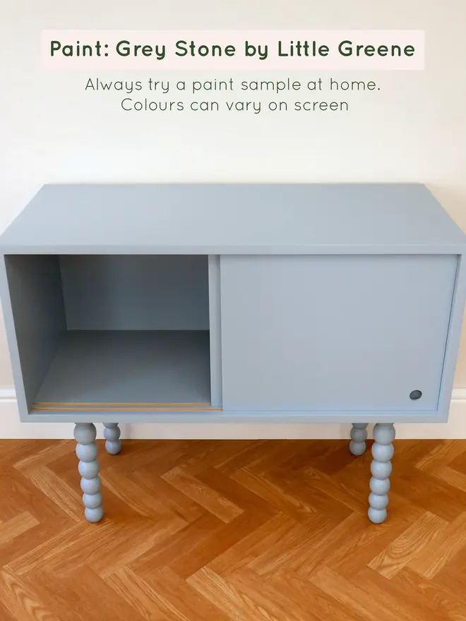 Cottage core Blue Storage Unit With Bobbin Legs