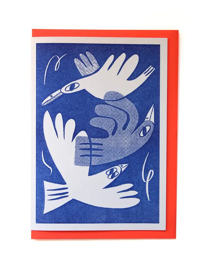 Flying Birds A6 Riso Greetings Cards