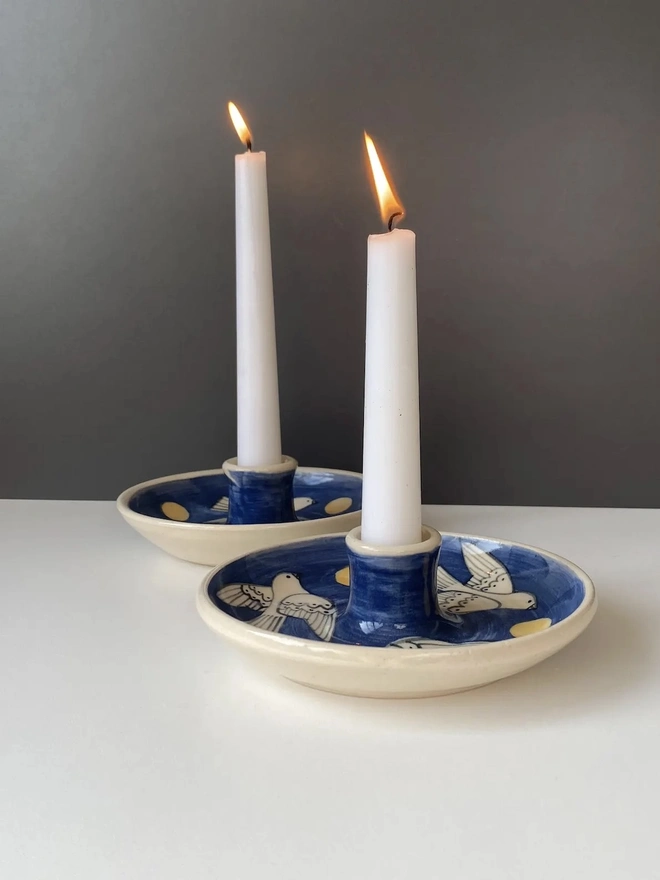Handmade Stoneware Candle Holder