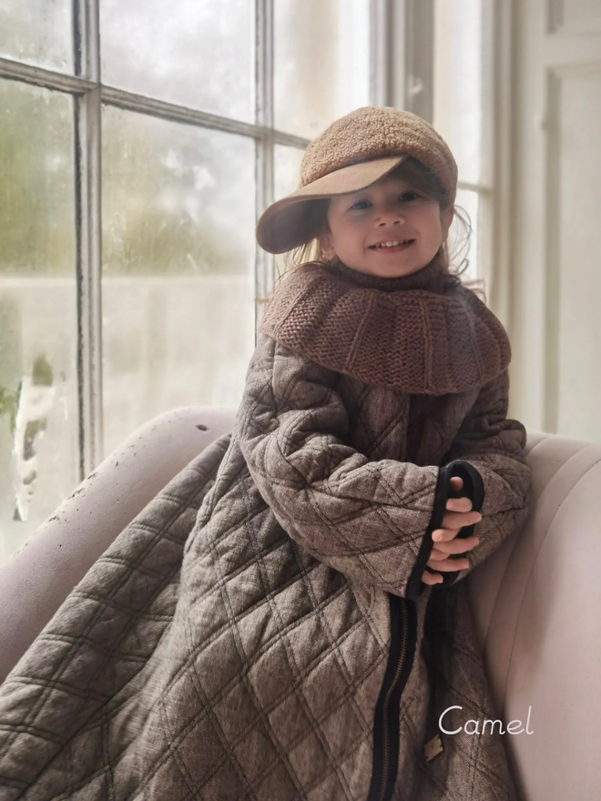 wool neck warmer camel