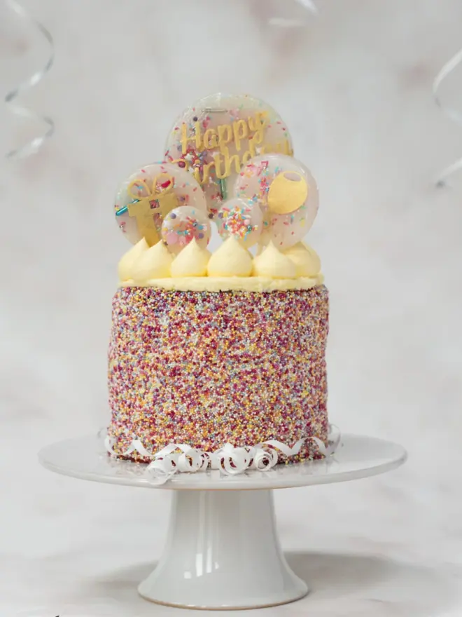 Birthday Cake Topper Lollipop Set