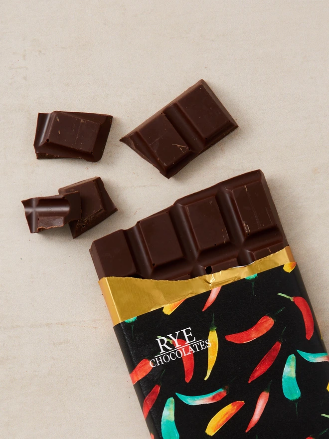 Chilli Dark Chocolate Bar - 64.5% Peruvian
