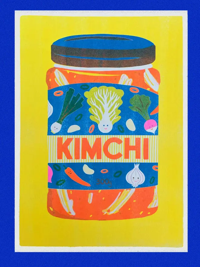 Kimchi Risograph Print