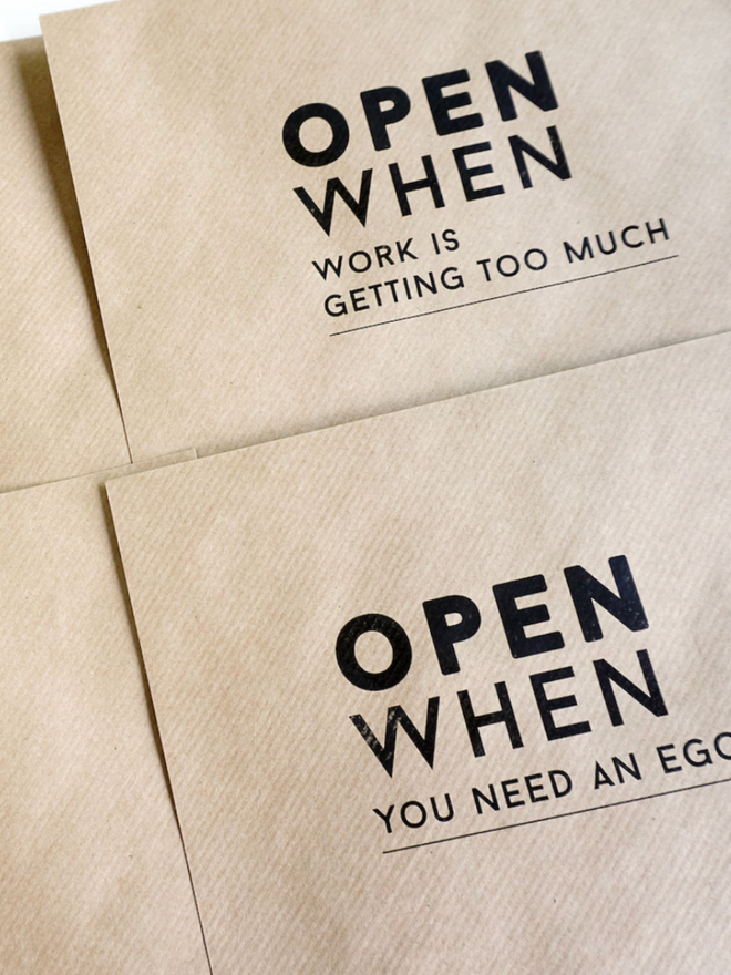 Open When… University Going Away Gift. A selection of designs of envelope available.