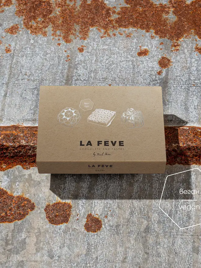 our eco-friendly brown paper box with graphics and logo