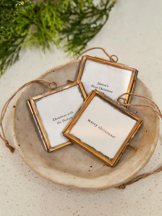 Personalised first Christmas hanging tree decoration